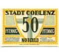 Банкнота 50 пфеннигов 1921 года Германия — Кобленц (Нотгельд) (Артикул: K10-12690) — Фото №1