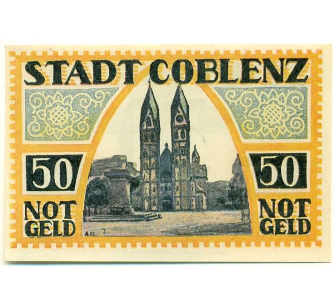 Банкнота 50 пфеннигов 1921 года Германия — Кобленц (Нотгельд) (Артикул: K10-12690) — Фото №2