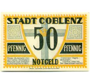 50 пфеннигов 1921 года Германия — Кобленц (Нотгельд) — Фото №1