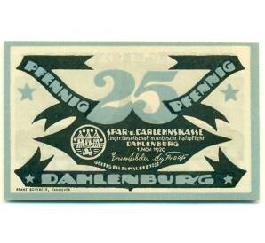 25 пфеннигов 1920 года Германия — Даленбург (Нотгельд) — Фото №1