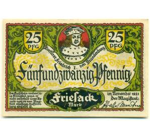 25 пфеннигов 1921 года Германия — Фризак (Нотгельд) — Фото №1