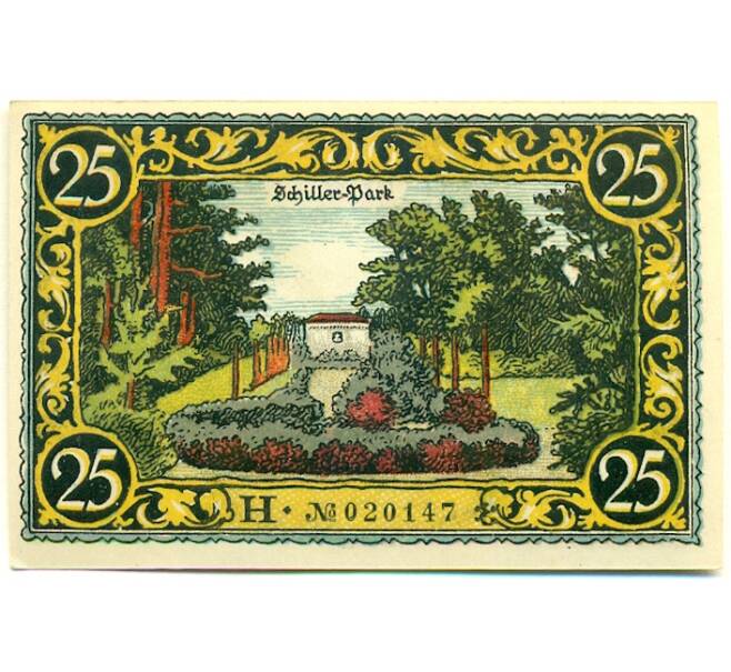 Банкнота 25 пфеннигов 1921 года Германия — Фризак (Нотгельд) (Артикул: K10-12707) — Фото №2