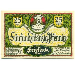 25 пфеннигов 1921 года Германия — Фризак (Нотгельд) — Фото №1