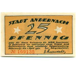 25 пфеннигов 1920 года Германия — Андернах (Нотгельд) — Фото №1