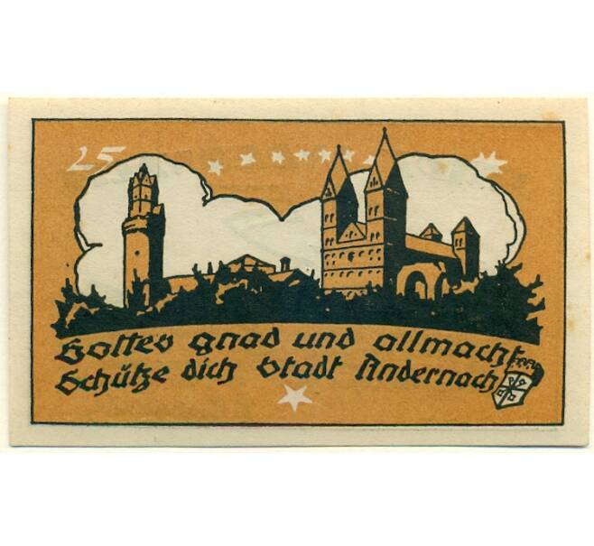 Банкнота 25 пфеннигов 1920 года Германия — Андернах (Нотгельд) (Артикул: K10-12713) — Фото №2