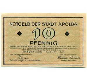 10 пфеннигов 1921 года Германия — Апольда (Нотгельд) — Фото №2