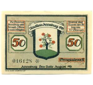 50 пфеннигов 1921 года Германия — Аннабург (Нотгельд) — Фото №1