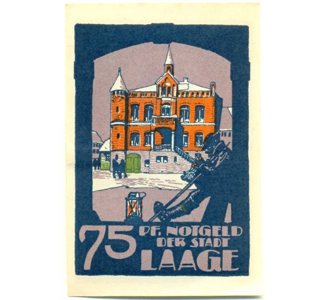 Банкнота 75 пфеннигов 1921-1924 года Германия — Лаге (Нотгельд) (Артикул: K10-12745) — Фото №1