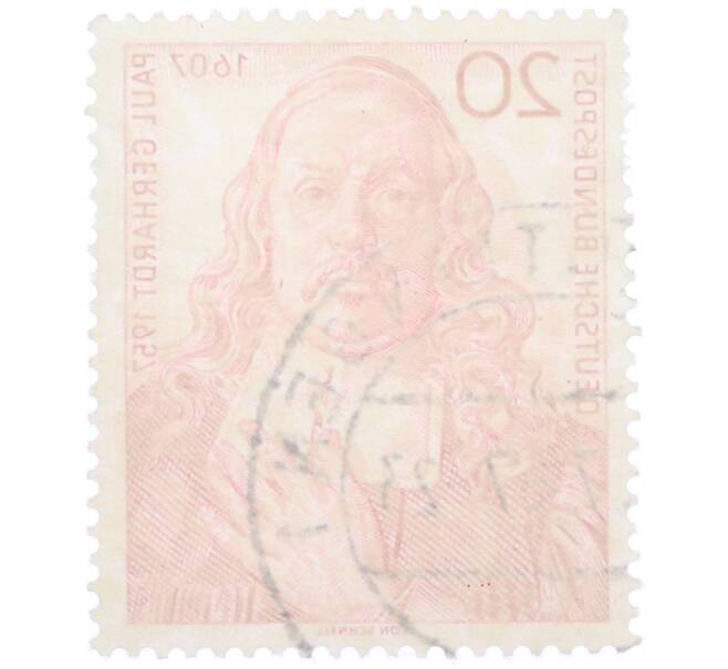 Почтовая марка 20 пфеннигов 1957 года Западная Германия (ФРГ) «350-летие со дня его рождения Пауля Герхардта» (Артикул: T11-38587) — Фото №2