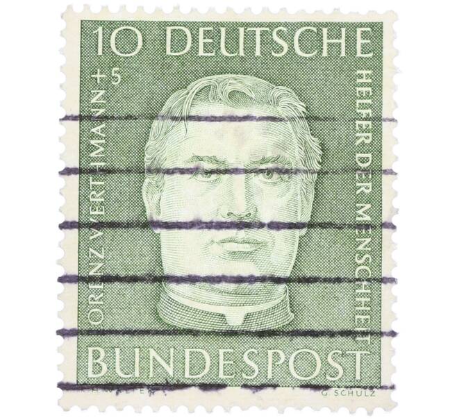 Почтовая марка 10+5 пфеннигов 1954 года Западная Германия (ФРГ) «Помощники человечества — Лоренц Вертманн» (Артикул: T11-38590) — Фото №1