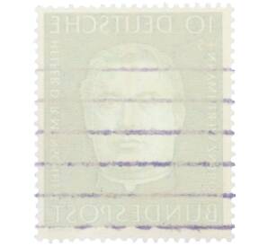 Почтовая марка 10+5 пфеннигов 1954 года Западная Германия (ФРГ) «Помощники человечества — Лоренц Вертманн» — Фото №2