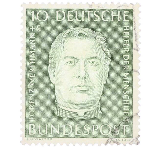 Почтовая марка 10+5 пфеннигов 1954 года Западная Германия (ФРГ) «Помощники человечества — Лоренц Вертманн» (Артикул: T11-38591) — Фото №1