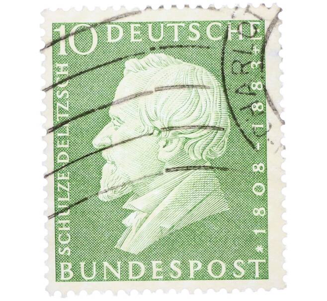 Почтовая марка 10 пфеннигов 1958 года Западная Германия (ФРГ) «50-летие со дня рождения Германа Шульце-Делича» (Артикул: T11-38596) — Фото №1