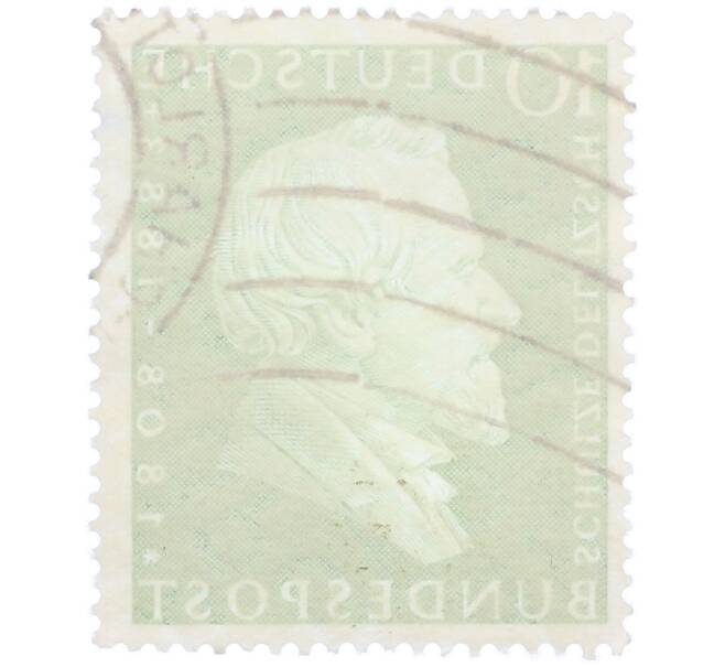 Почтовая марка 10 пфеннигов 1958 года Западная Германия (ФРГ) «50-летие со дня рождения Германа Шульце-Делича» (Артикул: T11-38596) — Фото №2