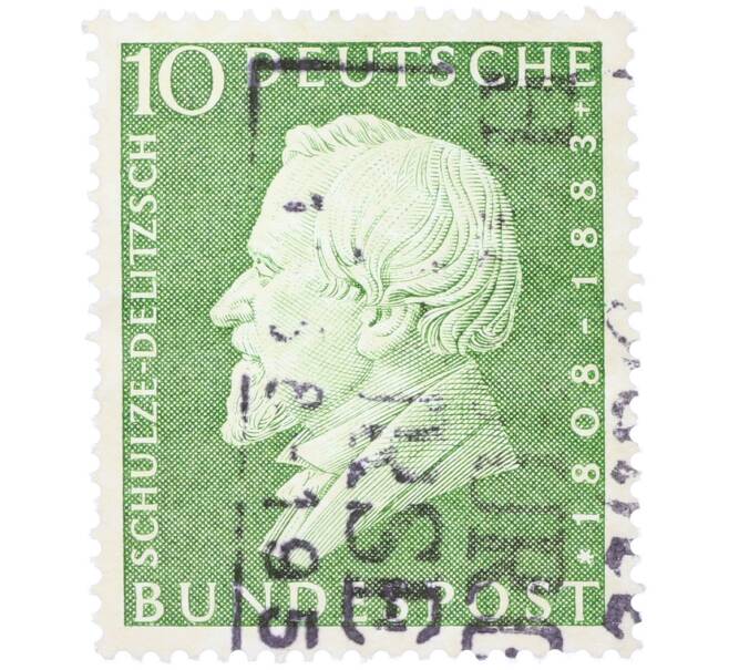Почтовая марка 10 пфеннигов 1958 года Западная Германия (ФРГ) «50-летие со дня рождения Германа Шульце-Делича» (Артикул: T11-38597) — Фото №1