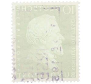 Почтовая марка 10 пфеннигов 1958 года Западная Германия (ФРГ) «50-летие со дня рождения Германа Шульце-Делича» — Фото №2