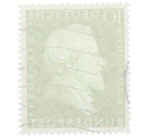 Почтовая марка 10 пфеннигов 1958 года Западная Германия (ФРГ) «50-летие со дня рождения Германа Шульце-Делича» — Фото №2