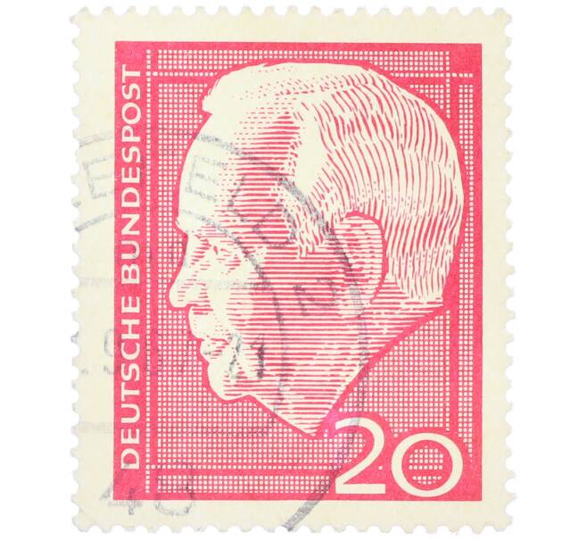 Почтовая марка 20 пфеннигов 1964 года Западная Германия (ФРГ) «Генрих Любке» (Артикул: T11-38606) — Фото №1