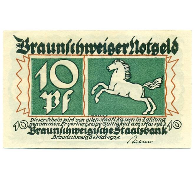 Банкнота 10 пфеннигов 1921 года Германия — Брауншвейг (Нотгельд) (Артикул: K10-12774) — Фото №1