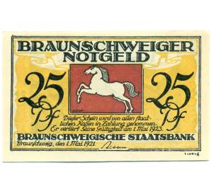 25 пфеннигов 1921 года Германия — Брауншвейг (Нотгельд) — Фото №1