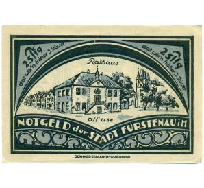 25 пфеннигов 1921 года Германия — Фюрстенау (Нотгельд) — Фото №1