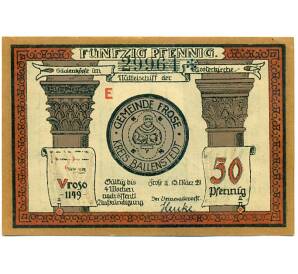 50 пфеннигов 1921 года Германия — Фрозе Анхальт (Нотгельд) — Фото №1