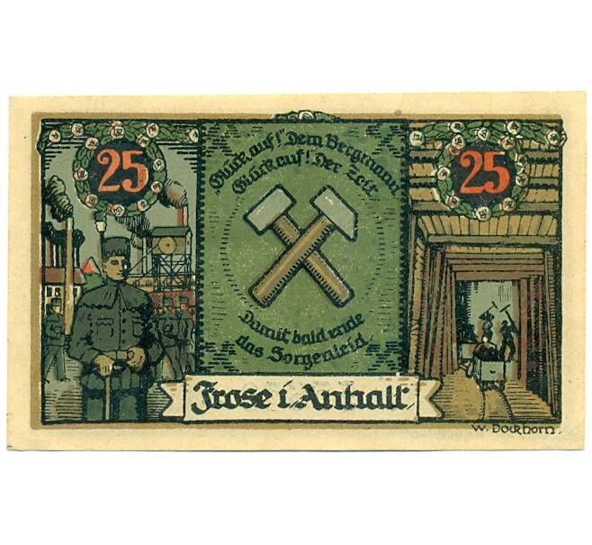 Банкнота 25 пфеннигов 1921 года Германия — Фрозе Анхальт (Нотгельд) (Артикул: K10-12785) — Фото №1