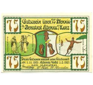 75 пфеннигов 1921 года Германия — Альтенау (Нотгельд) — Фото №1
