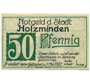 50 пфеннигов 1922 года Германия — Хольцминден (Нотгельд) — Фото №1