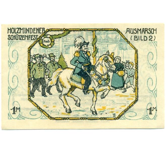 Банкнота 1 марка 1922 года Германия — Хольцминден (Нотгельд) (Артикул: K10-12800) — Фото №2