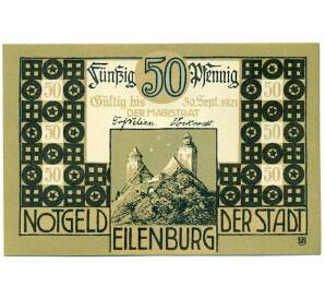 50 пфеннигов 1921 года Германия — Айленбург (Нотгельд) — Фото №1