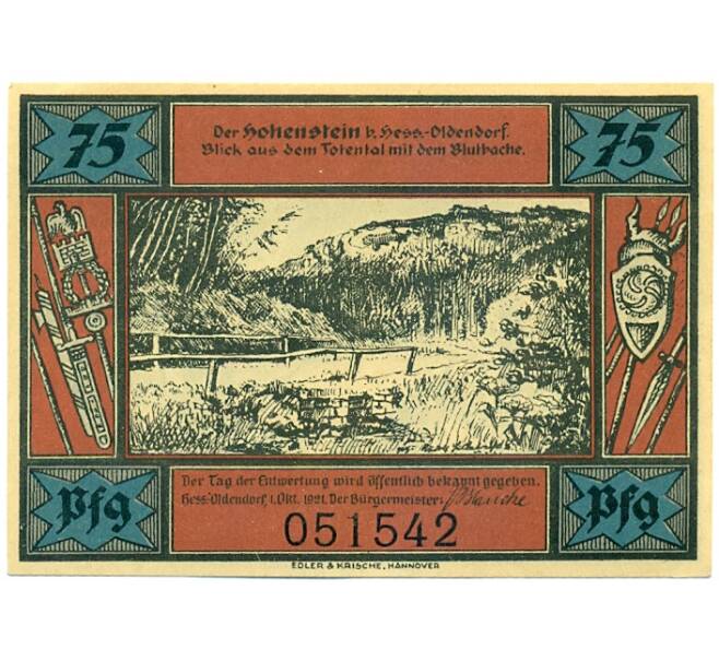 Банкнота 75 пфеннигов 1921 года Германия — Гессиш-Ольдендорф (Нотгельд) (Артикул: K10-12844) — Фото №1