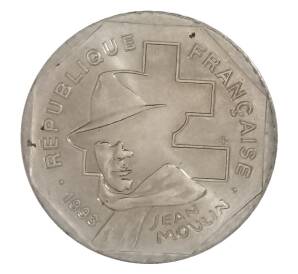 2 франка 1993 года Франция «50 лет Национальному движению сопротивления — Жан Мулен» — Фото №1