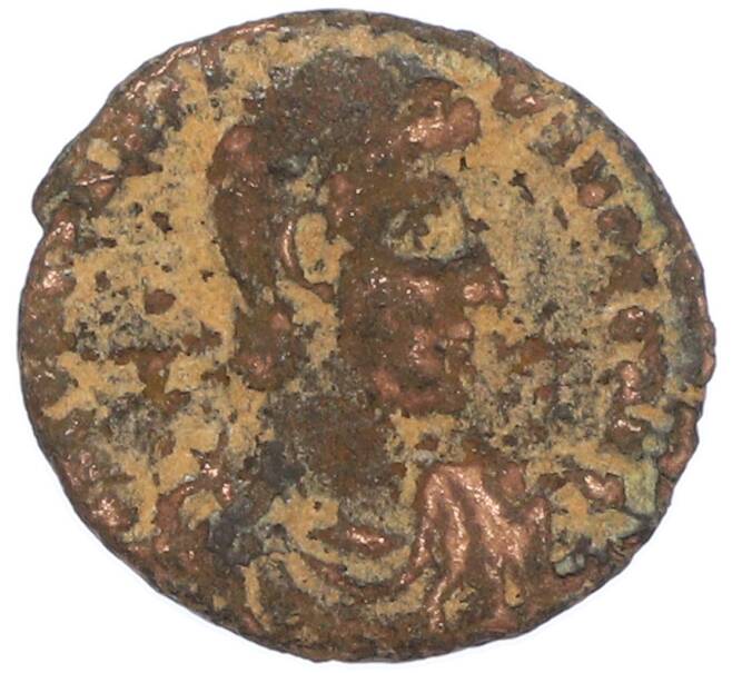 Монета AE3 351-361 года Римская Империя — Констанций II (Павший всадник) (Артикул: M2-92131) — Фото №1