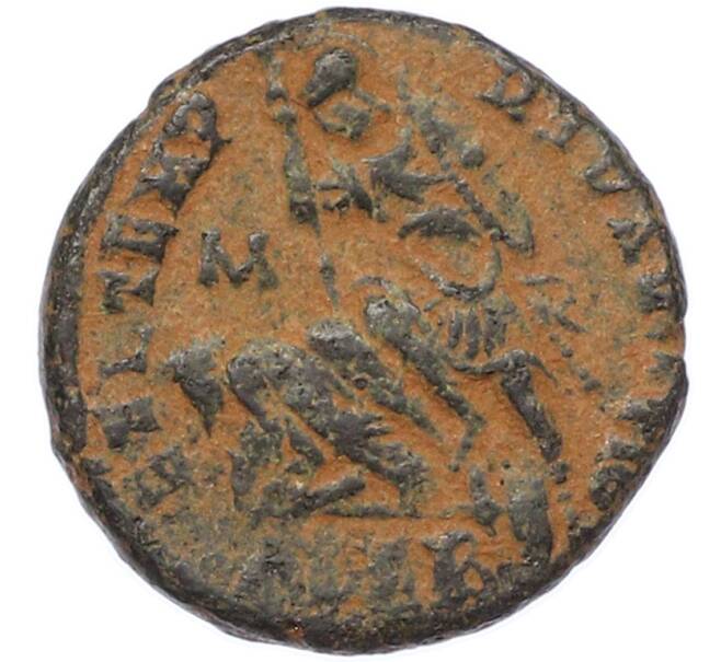 Монета AE4 351-361 года Римская Империя — Констанций II (Павший всадник) (Артикул: M2-92171) — Фото №2