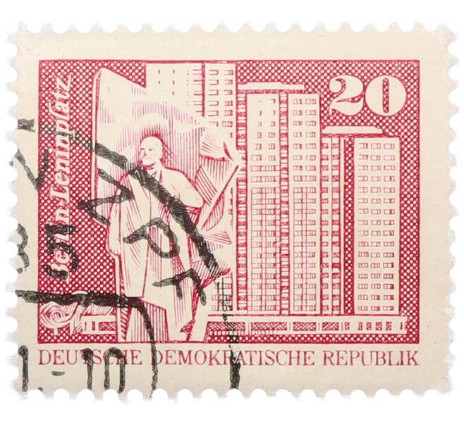 Почтовая марка 20 пфеннигов 1973 года Восточная Германия (ГДР) «Площадь Ленина в Берлине» (Артикул: T11-39082) — Фото №1