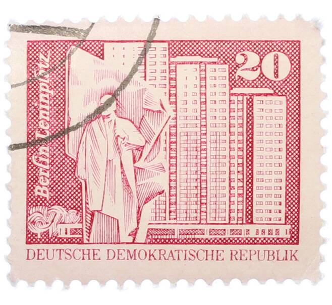 Почтовая марка 20 пфеннигов 1973 года Восточная Германия (ГДР) «Площадь Ленина в Берлине» (Артикул: T11-39086) — Фото №1