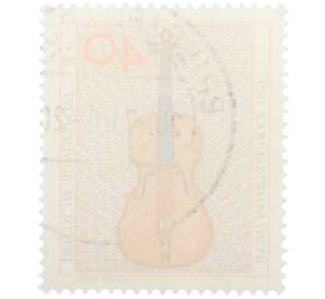 Почтовая марка 40+20 пфеннигов 1973 года Западная Германия (ФРГ) «Благотворительная марка — Скрипка» — Фото №2