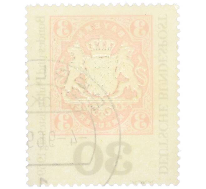 Почтовая марка 30 пфеннигов 1969 года Западная Германия (ФРГ) «Баварская марка — 3 кроны» (Артикул: T11-39104) — Фото №2