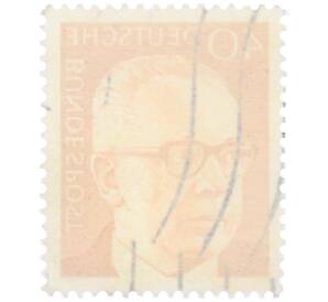 Почтовая марка 40 пфеннигов 1971 года Западная Германия (ФРГ) «Президент Густав Хайнеман» — Фото №2