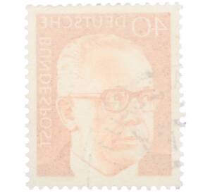 Почтовая марка 40 пфеннигов 1971 года Западная Германия (ФРГ) «Президент Густав Хайнеман» — Фото №2