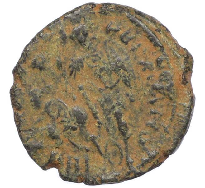 Монета AE4 351-361 года Римская Империя — Констанций II (Павший всадник) (Артикул: M2-92175) — Фото №2