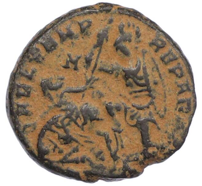 Монета AE4 351-361 года Римская Империя — Констанций II (Павший всадник) (Артикул: M2-92181) — Фото №2