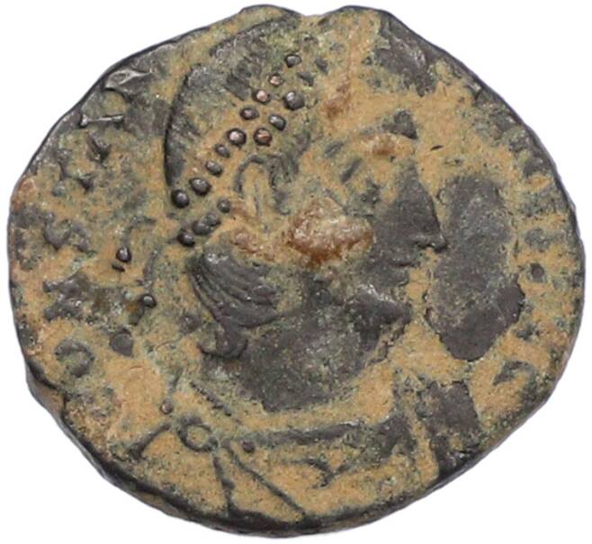 Монета AE4 337-340 года Римская Империя — Констанций II (Артикул: M2-92183) — Фото №1