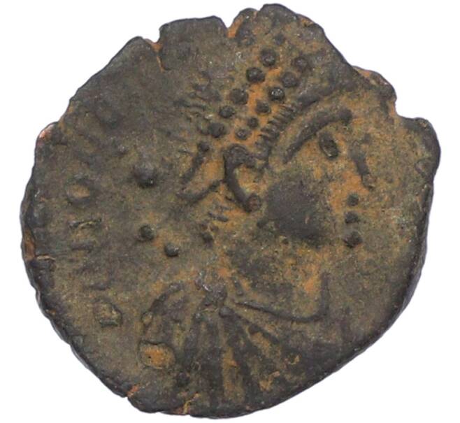 Монета AE4 395-423 года Римская Империя — Феодосий II (Артикул: M2-92191) — Фото №1