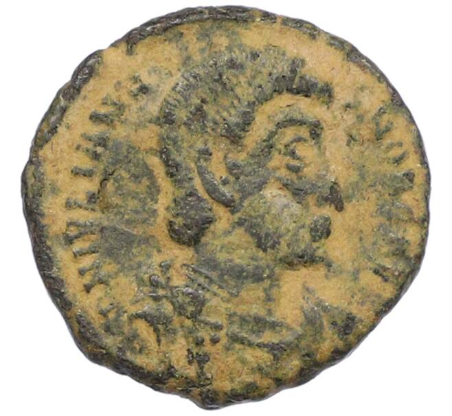 Монета AE4 355-361 года Римская Империя — Констанций II (Павший всадник) (Артикул: M2-92204) — Фото №1