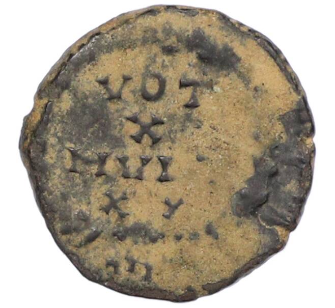 Монета AE4 379-388 года Римская Империя — Феодосий I Великий (Клятва) (Артикул: M2-92207) — Фото №2