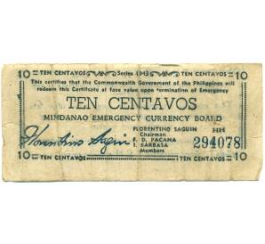 10 сентаво 1943 года Филиппины — провинция Минданао — Фото №1
