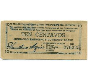 10 сентаво 1943 года Филиппины — провинция Минданао — Фото №1