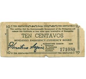 10 сентаво 1943 года Филиппины — провинция Минданао — Фото №1
